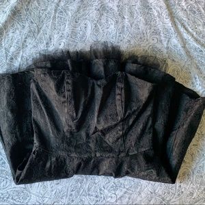 Black strapless prom dress